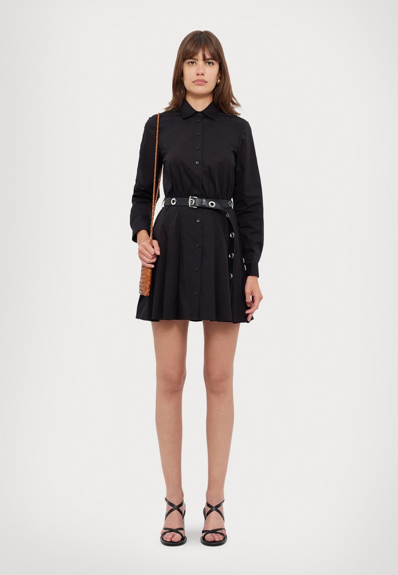 MICHAEL Michael Kors POPLIN PLEATED MINI DRESS - Shirt dress - black - Zalando MICHAEL Michael Kors POPLIN PLEATED MINI DRESS - Shirt dress - black - Zalando