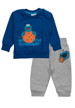 Sesamstrasse SET-KRÜMELMONSTER UNISEX MI - Sweatshirt - grau/blau