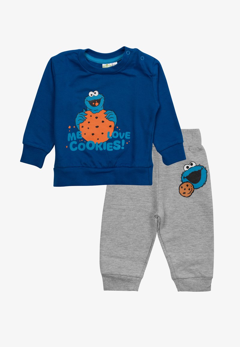 Sesamstrasse SET-KRÜMELMONSTER UNISEX MI - Sweatshirt - grau/blau