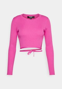 IT ITEM TIE WAIST CROP - Camisola de manga comprida - pink
