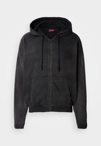 DULONGO - Majica s kapuljačom i patentnim zatvaračem - black