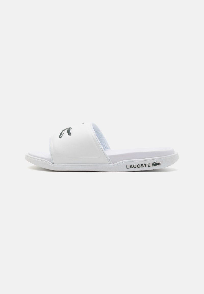 Lacoste - SERVE SLIDE DUAL - Badesandale - white/dark green, Vergrößern