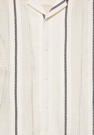 PULL&BEAR, SHORT SLEEVE - STRIPED T-SHIRT - Hemd - white