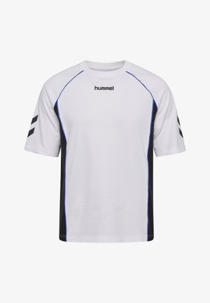 Hummel, HUMMEL HMLBLAZE26 ATHLEISURE T-SHIRT S/S UNISEX - T-shirt imprimé - white asphalt