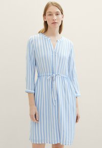 TOM TAILOR GESTREIFTES - Blousejurk - offwhite blue vertical stripe