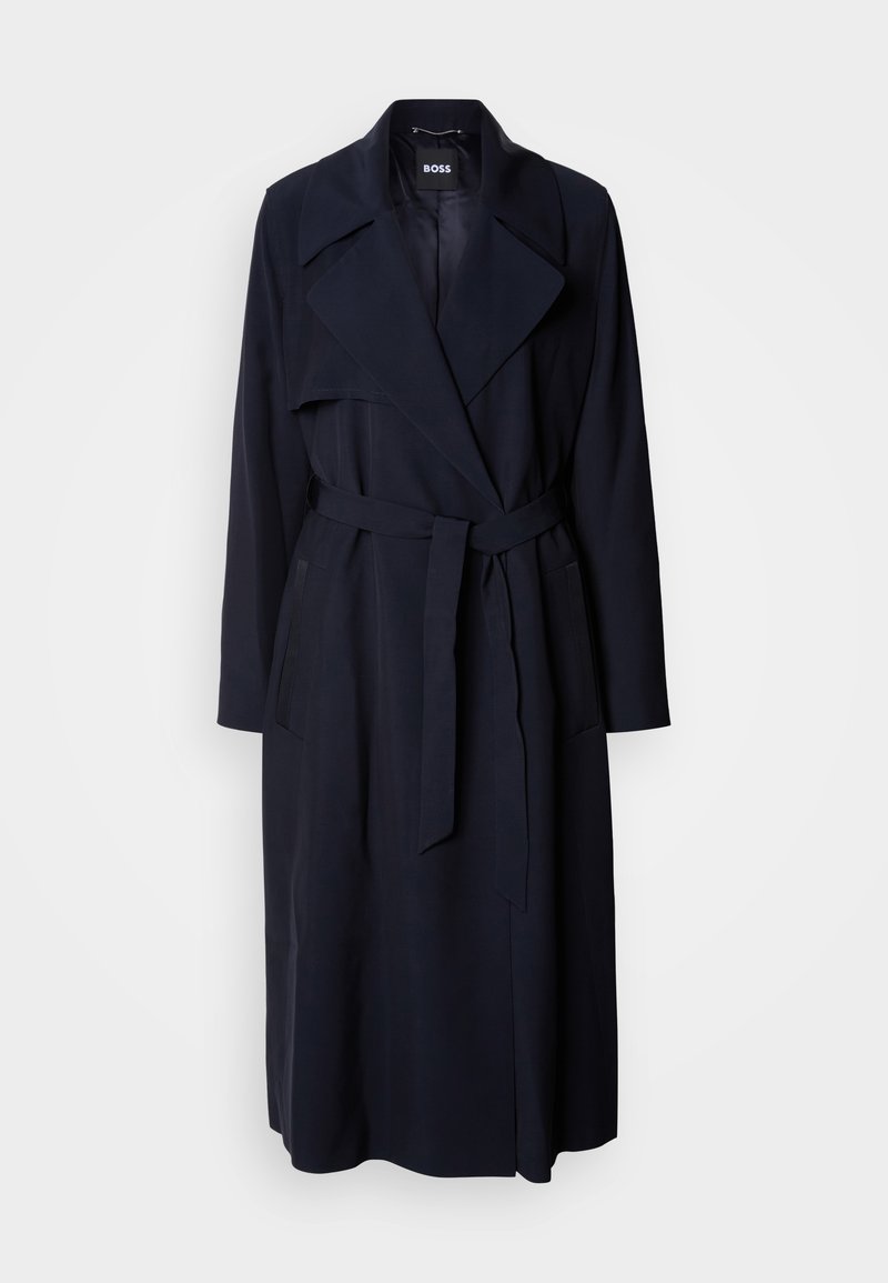 Boss Trenchcoat donkerblauw
