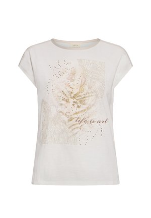 Cartoon, CARTOON MIT PLACEMENT RUNDHALS-SHIRT - T-shirt print - patch cream  khaki