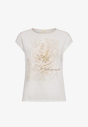 Cartoon, CARTOON MIT PLACEMENT RUNDHALS-SHIRT - T-shirt print - patch cream khaki