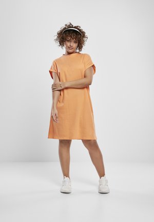 Urban Classics TURTLE EXTENDED SHOULDER - Trikotaažkleit - papaya