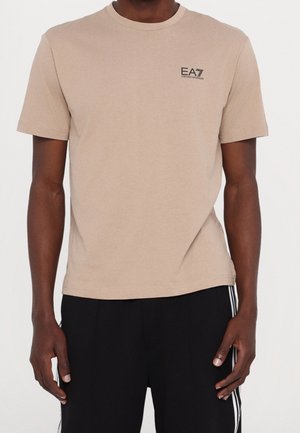 T-shirt med print - camel