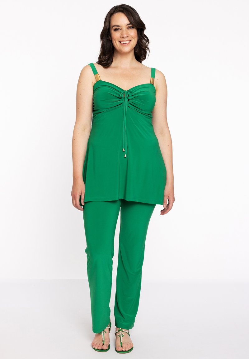 YOEK SLEEVELESS EMBELLISHED NECK DETAIL - Top - green