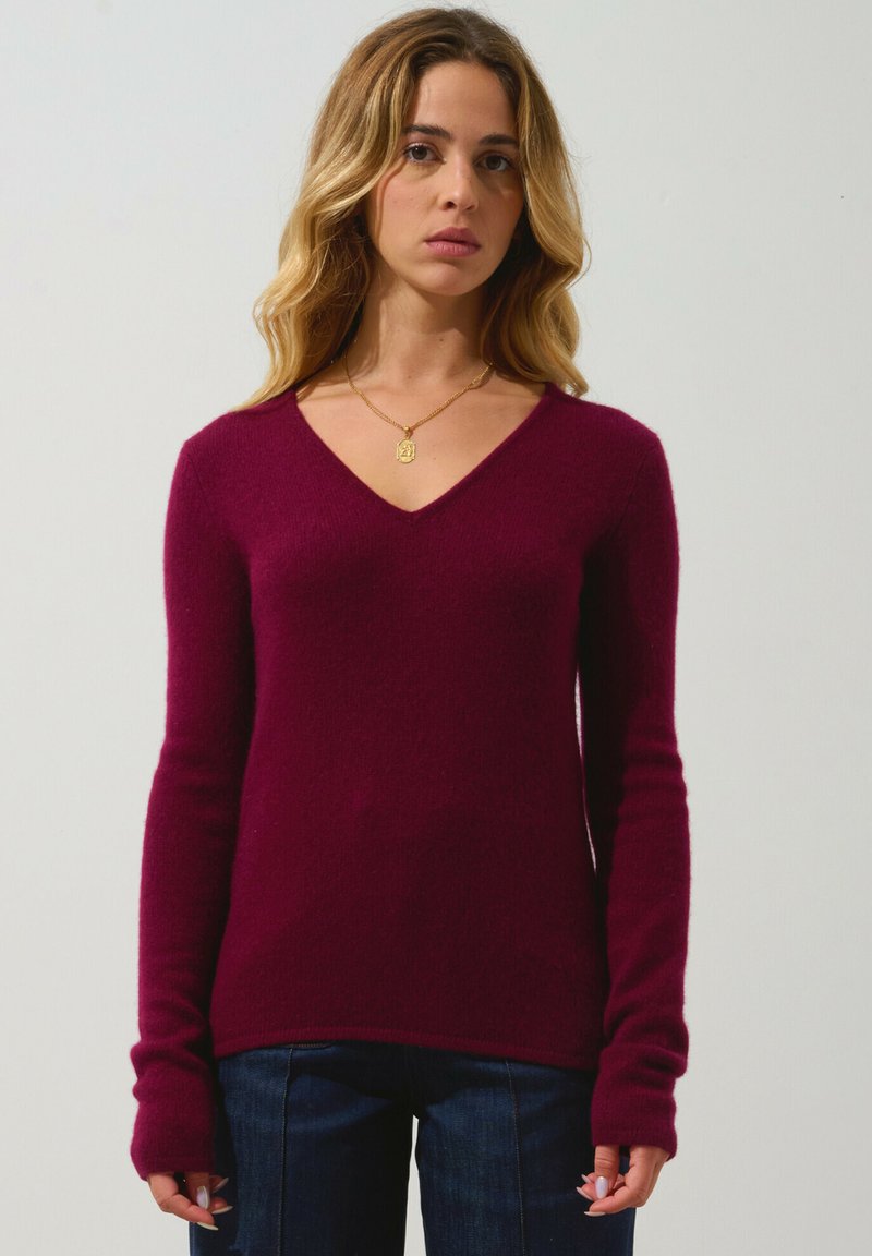 Authentic Cashmere CHELSEA - Stickad tröja - burgundy