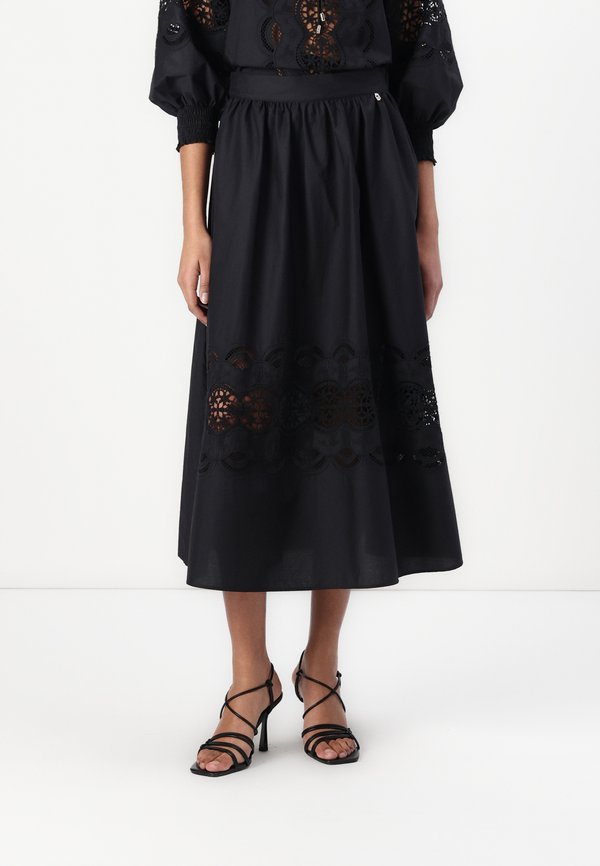 GONNA LONGUET - Maxi skirt - nero