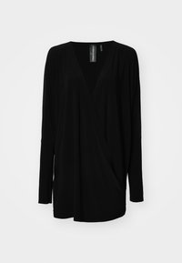 DOLMAN WRAP MINI DRESS - Džersio suknelė - black