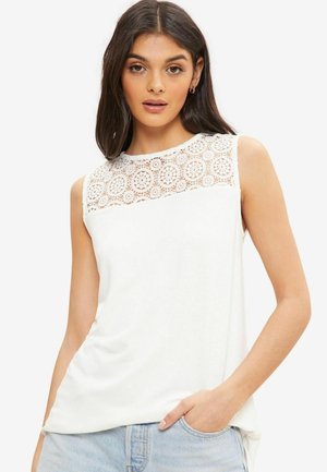SLEEVELESS - REGULAR FIT - Blus - white