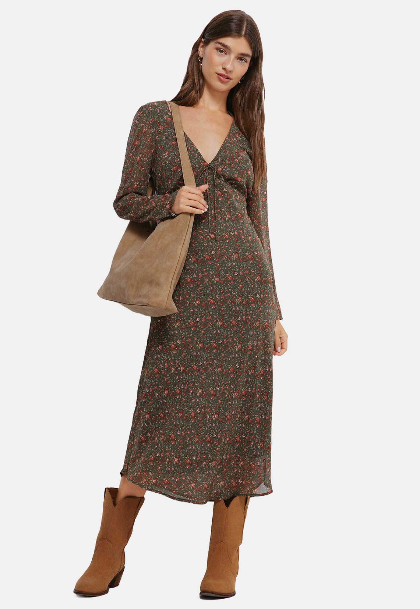 Robe Décontractée Femme Springfield - Modèle Long (maxi) Avec Boutons - Coupe Ample - 10