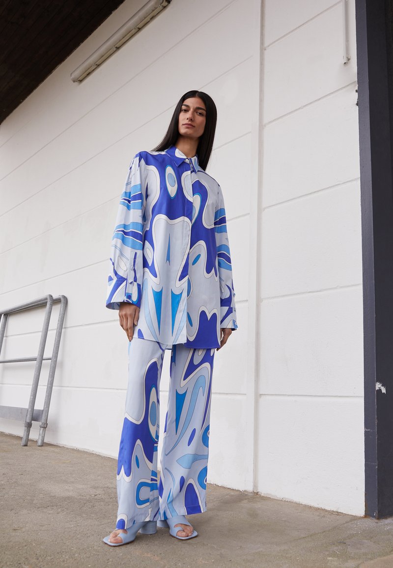 Sara Battaglia PJ PANTS - Calças - blue lagoon