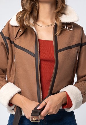 Kunstlederjacke - brown