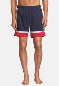 Fila Shorts da mare - black iris true red bright white