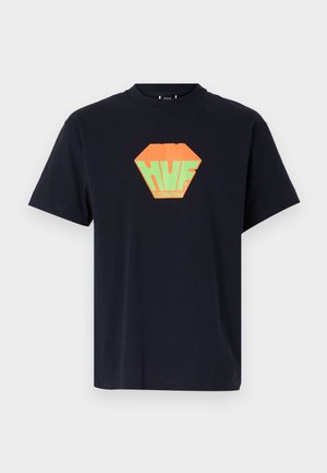 BIG BLOCK TEE UNISEX - Print T-shirt - black