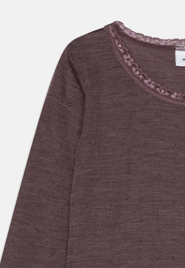 NMFWANG NEEDLE SOLID - Long sleeved top - sparrow3