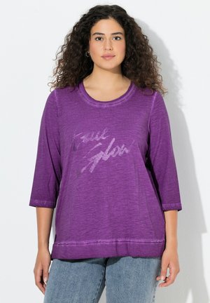 GLITZERDRUCK CLASSIC RUNDHALS 3/4-ARM - Langærmet T-shirt - aubergine