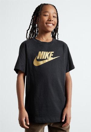 TEE FUTURA UNISEX - T-shirt print - black/metallic gold