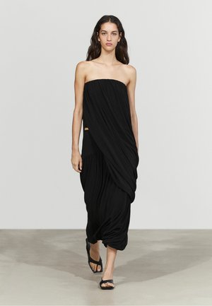 Massimo Dutti, STRAPLESS FLOWING TOP - Top - black