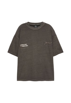 PULL&BEAR, METALLICA - T-SHIRT - T-shirt imprimé - dark grey