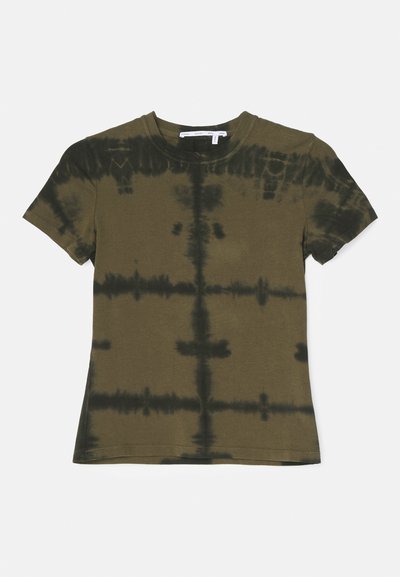 Proenza Schouler White Label BREWER IN GRID TIE DYE - T-shirts med print - khaki