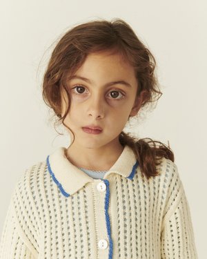 Copenhagen Colors CARDIGAN UNISEX - Ζακέτα - cream/ocean blue