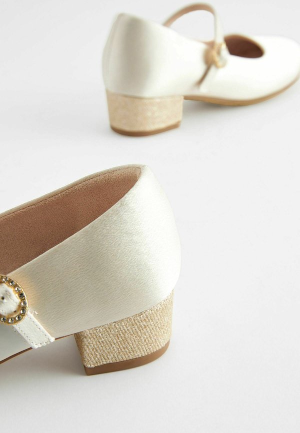 WIDE FIT MARY JANE BRIDESMAID – Riemchenballerina – ivory satin stain resistant