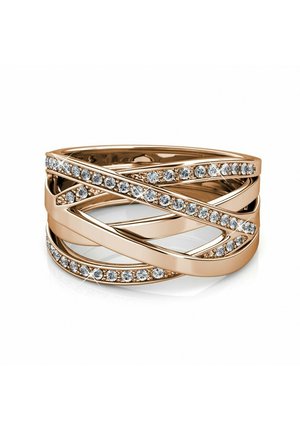CRISS CROSS - Bague - couleur or rose / cristal