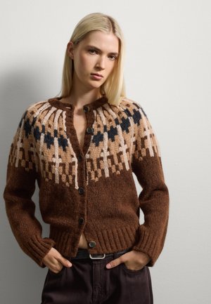 Strickjacke - dark brown
