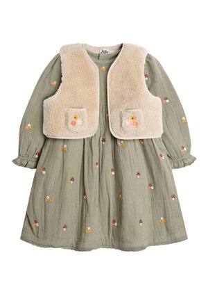 JoJo Maman Bébé REGULAR FIT - EMBROIDERED SET - Vesta - green
