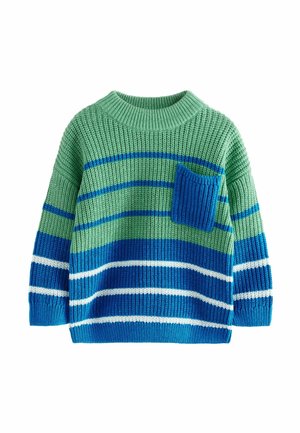 CREW NECK  - Stickad tröja - blue green stripe