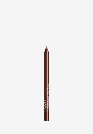 Matita per labbra marrone con punta affilata, caratterizzata da una texture liscia e un finish opaco. Il packaging include il logo NYX e i dettagli del prodotto.