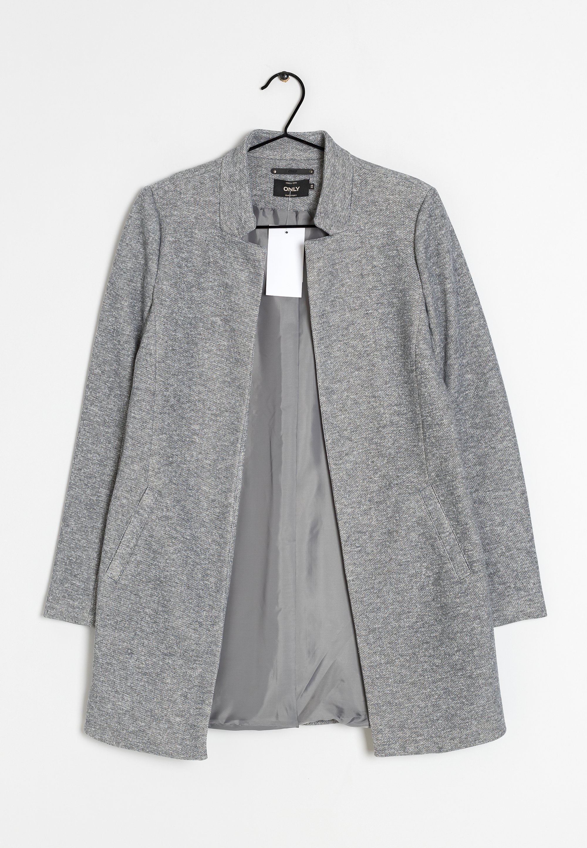 Damen Mantel Only Mantel Grau Meliert Wollmantel Damen Only Only