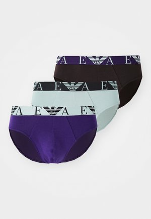 Emporio Armani PARTE BASSA BRIEF 3 PACK  - Briefs - choco/surf/grape