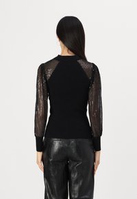 ONLY ONLNAJA SEQUINS HIGH NECK  - Džemper - black