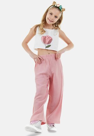 FLOWERS SET - Trousers - rosa