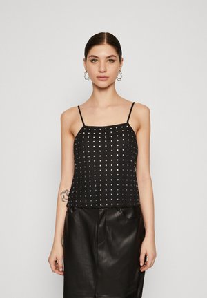 ONLY ONLBECCA STUDS STRAP - Μπλούζα - black/silver
