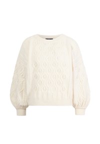 O-NECK STRUCTURE PATTERN - Džemper - off-white
