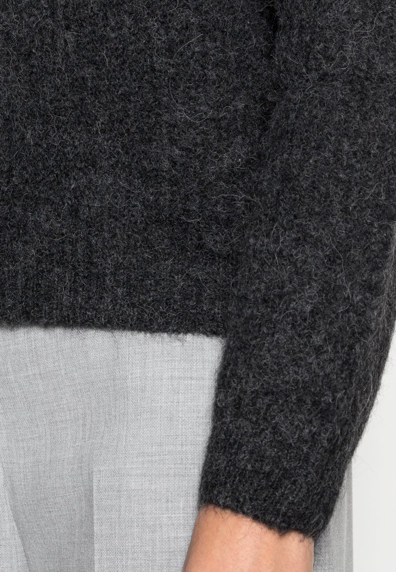 American Vintage EAST - Strickpullover - charcoal melange/schwarz