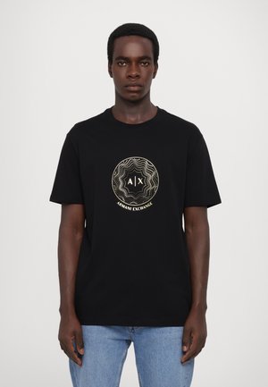 Armani Exchange Tricou cu imprimeu - black