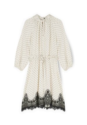 Motivi, VESTITO A POIS CON PIZZO - Jurk - bianco