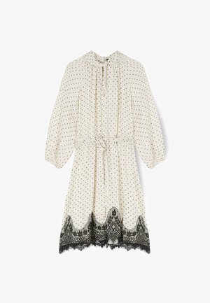 Motivi, VESTITO A POIS CON PIZZO - Jurk - bianco