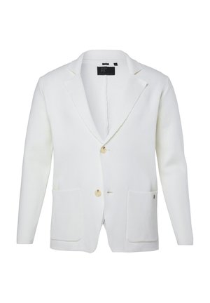 JP1880, KNITTED JACKET, FLEXNAMIC®, MILANO KNITWEAR, LAPEL COLLAR, UP TO 8XL - Strickjacke - off-white