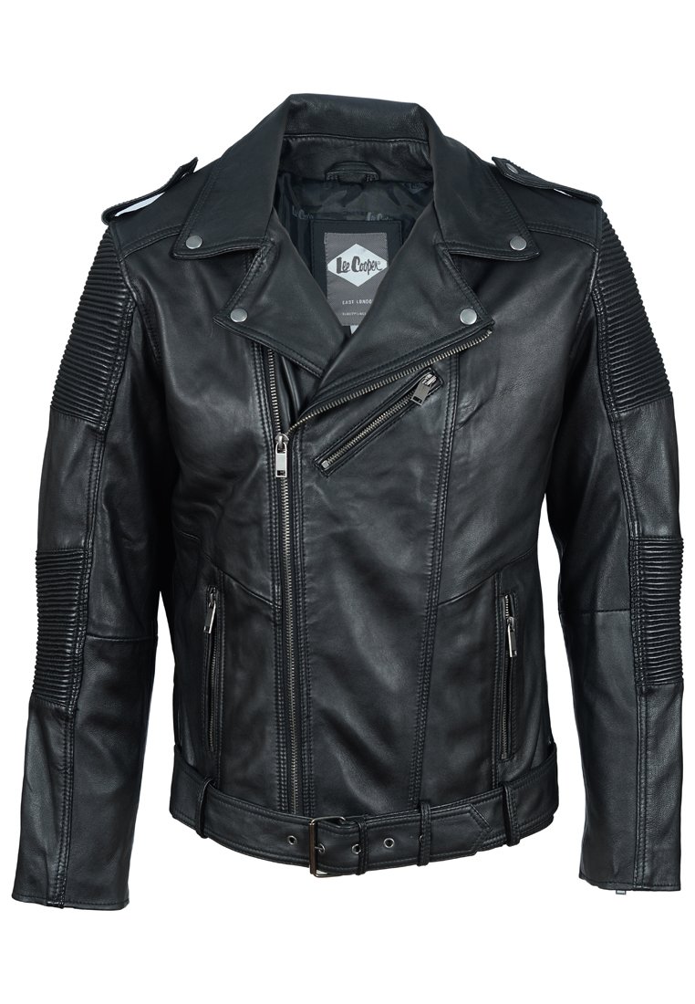 Lee Cooper Leren jas zwart