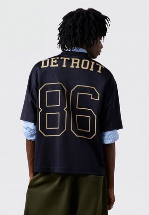 Bershka, MESH - PRINTED T-SHIRT - T-Shirt print - royal blue